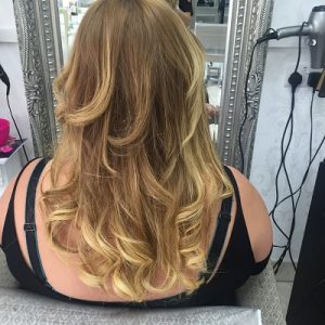 After hair extensions, Coventry hair salon