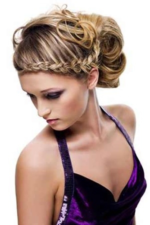 plaited prom hair upstyle